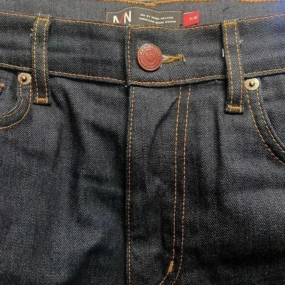 Marc Nelson Dark wash raw Denim slim Jeans size 33